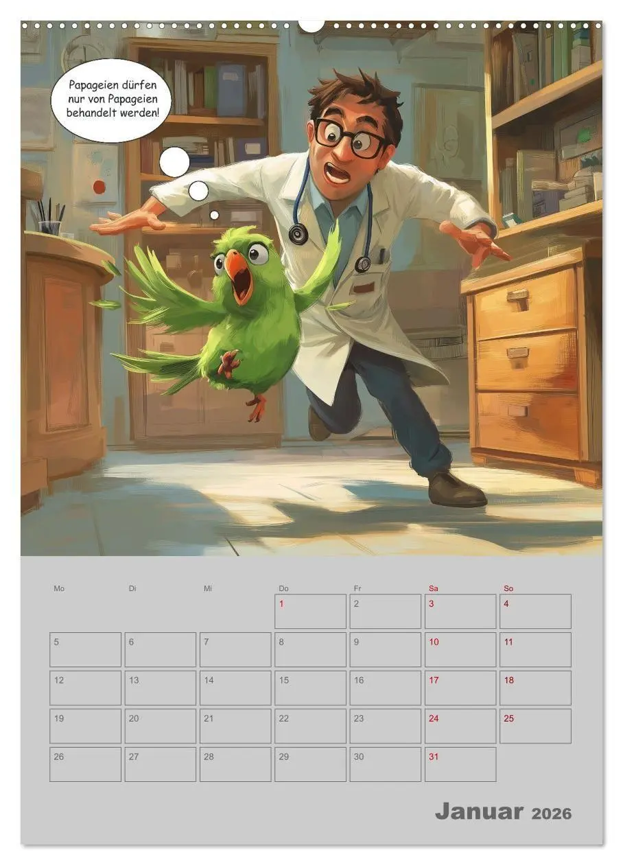 Bild: 9783516653793 | Ein Arzt für alle Felle (Wandkalender 2026 DIN A2 hoch), CALVENDO...