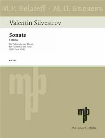 Cover: 9790203003793 | Sonate | Valentin Silvestrov | Buch | 2007 | M.P. Belaieff Musikverlag