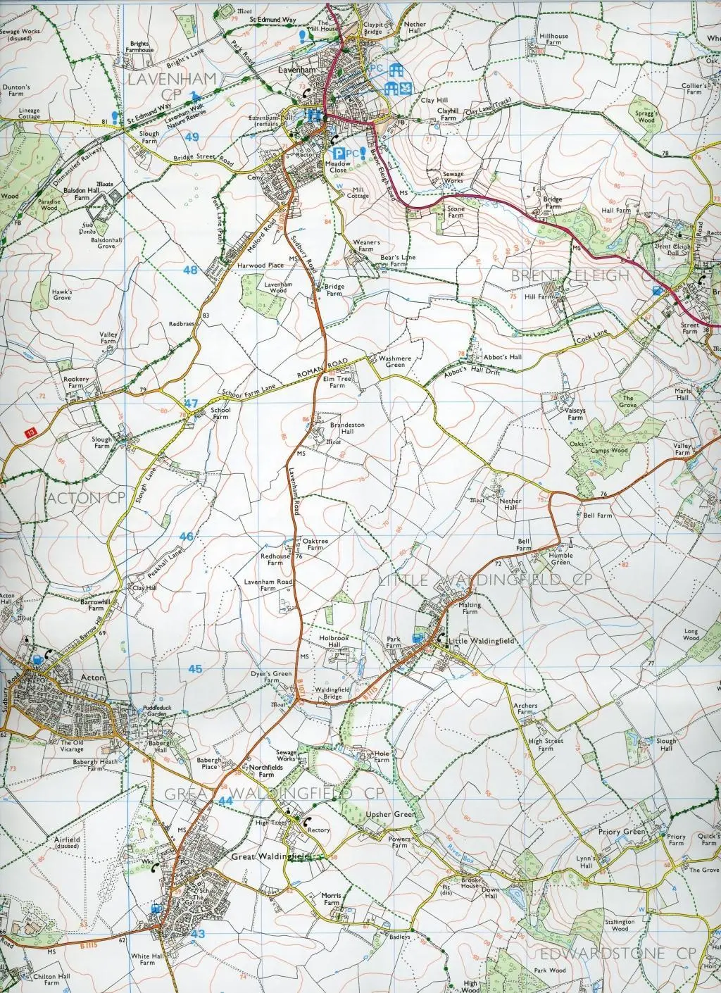 Bild: 9780319243893 | Sudbury, Hadleigh and Dedham Vale | Ordnance Survey | (Land-)Karte