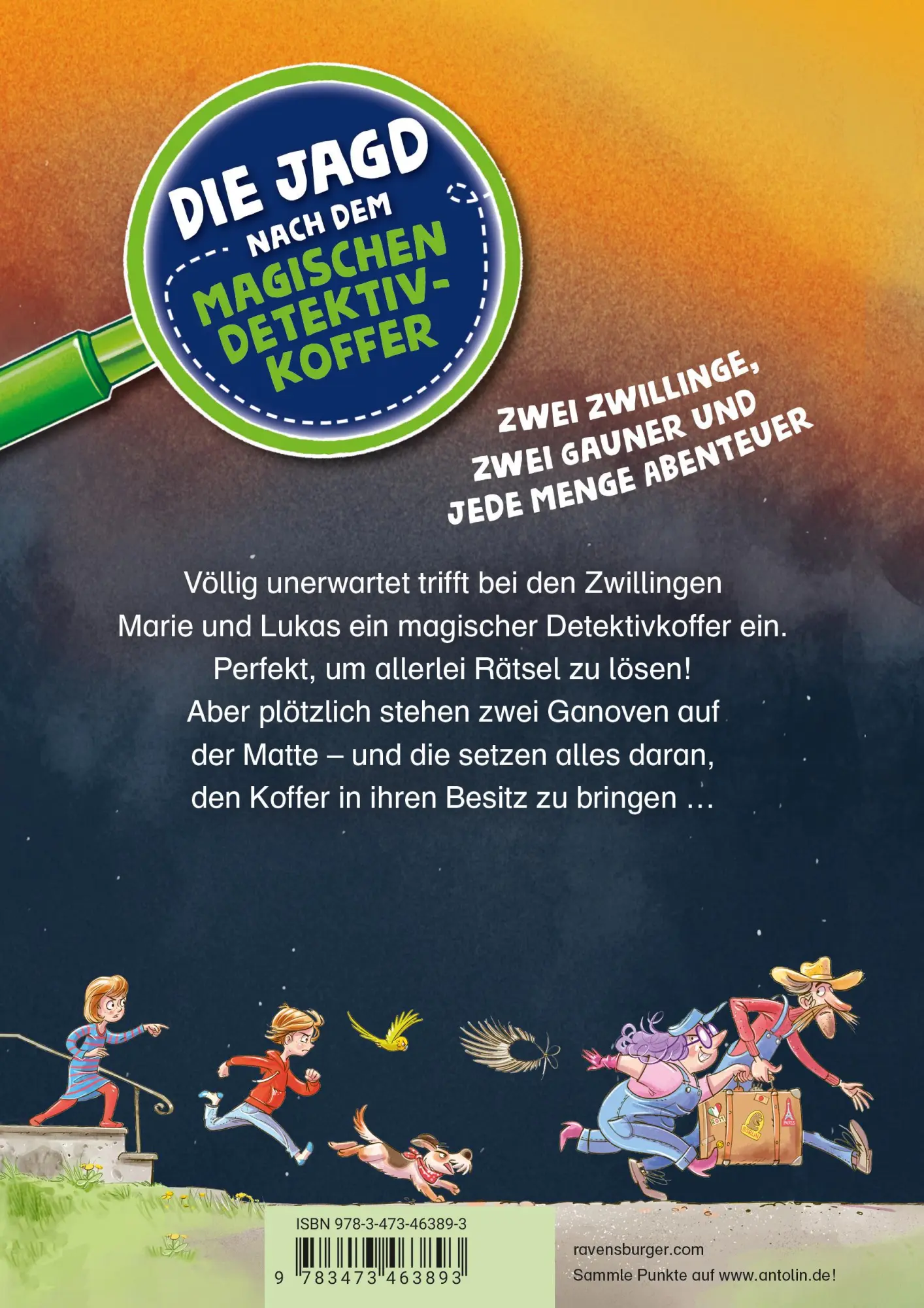 Rückseite: 9783473463893 | Die Jagd nach dem magischen Detektivkoffer, Band 1 - Die Jagd beginnt!