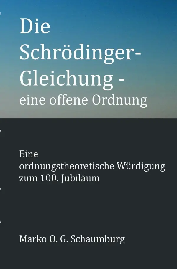 Cover: 9783565153893 | Die Schrödinger-Gleichung - eine offene Ordnung | Schaumburg | Buch