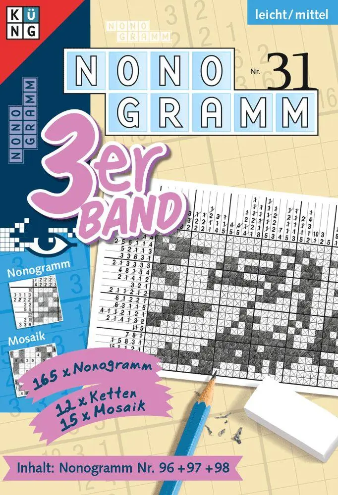 Cover: 9783905573893 | Nonogramm 3er-Band Nr. 31 | Rätsel fürs Auge | Conceptis Puzzles