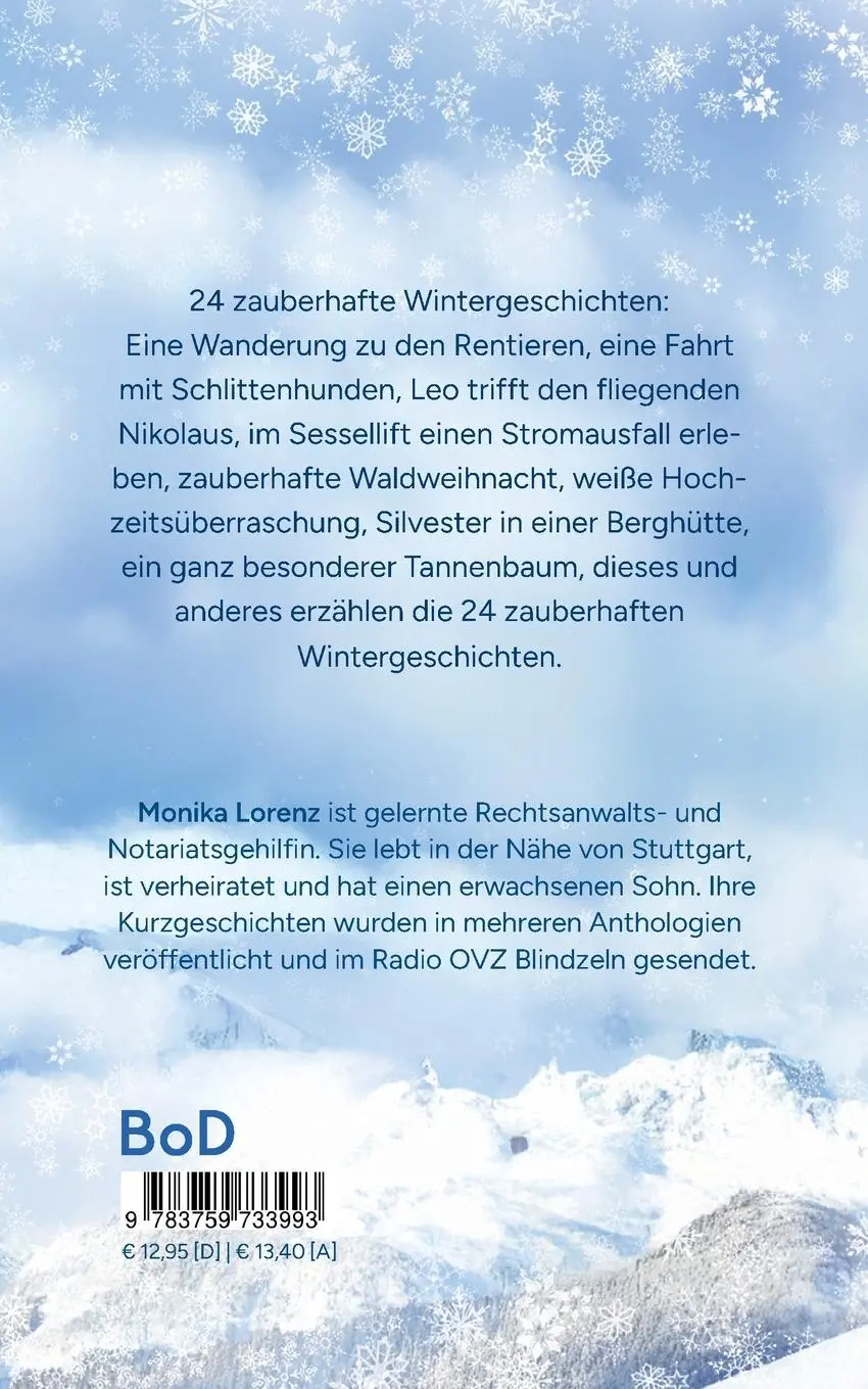 Rückseite: 9783759733993 | 24 zauberhafte Wintergeschichten | Monika Lorenz | Taschenbuch | 2024