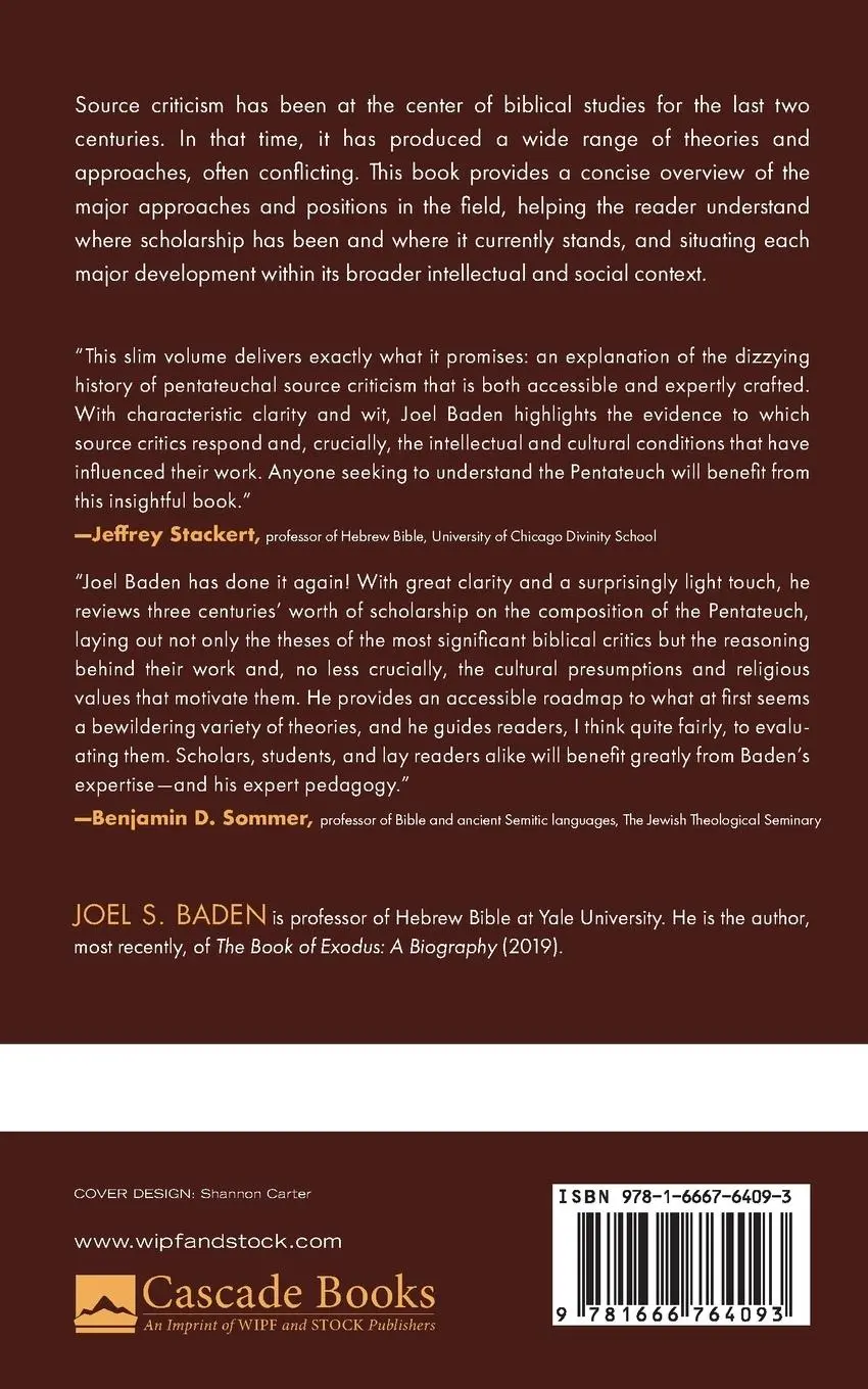 Rückseite: 9781666764093 | Source Criticism | Joel S. Baden | Taschenbuch | Englisch | 2024
