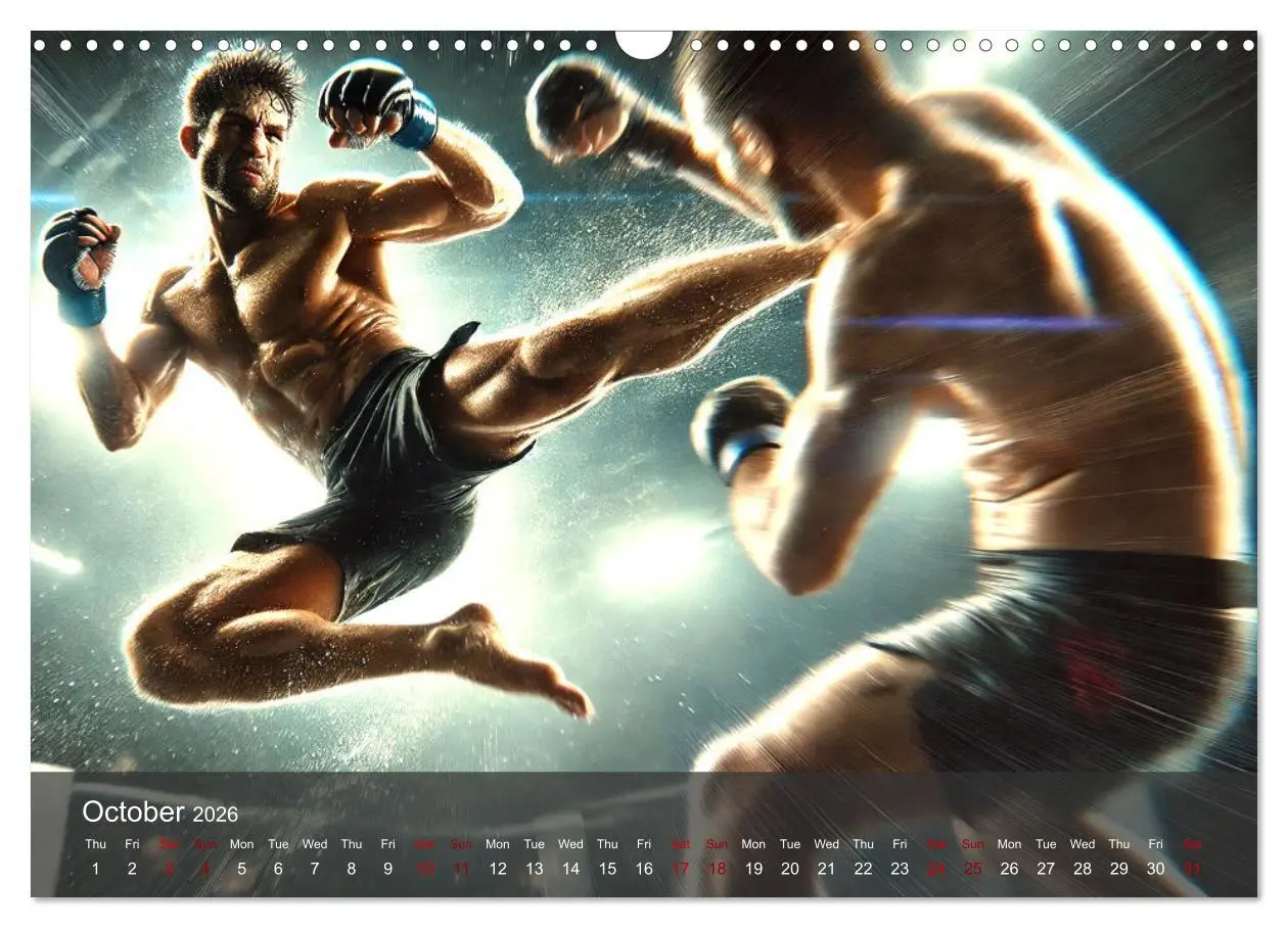 Bild: 9783516524093 | MMA UK - The ultimate fight (Wall Calendar 2026 DIN A3 landscape),...