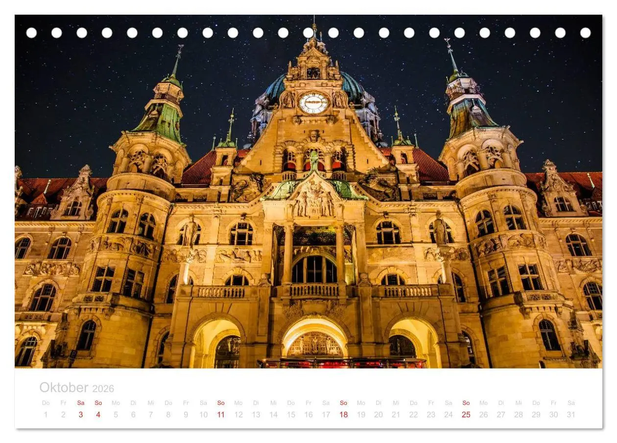 Bild: 9783457974193 | Hannover bei Nacht (Tischkalender 2026 DIN A5 quer), CALVENDO...