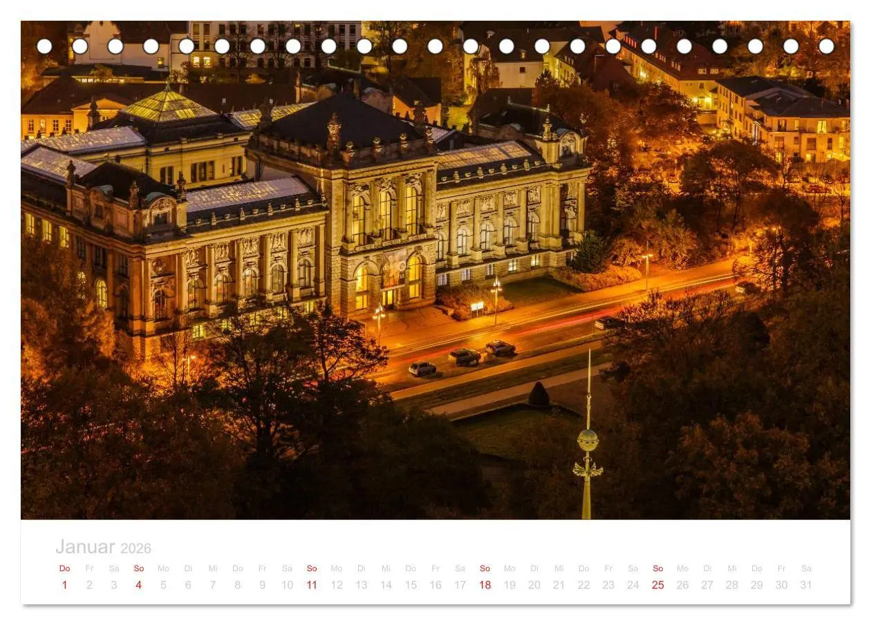 Bild: 9783457974193 | Hannover bei Nacht (Tischkalender 2026 DIN A5 quer), CALVENDO...