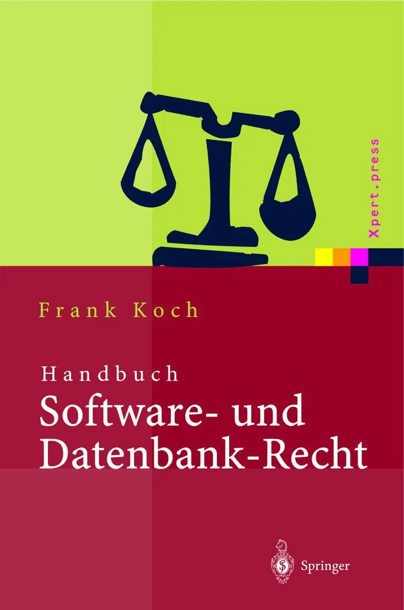 Cover: 9783642624193 | Handbuch Software- und Datenbank-Recht | Frank Koch | Taschenbuch
