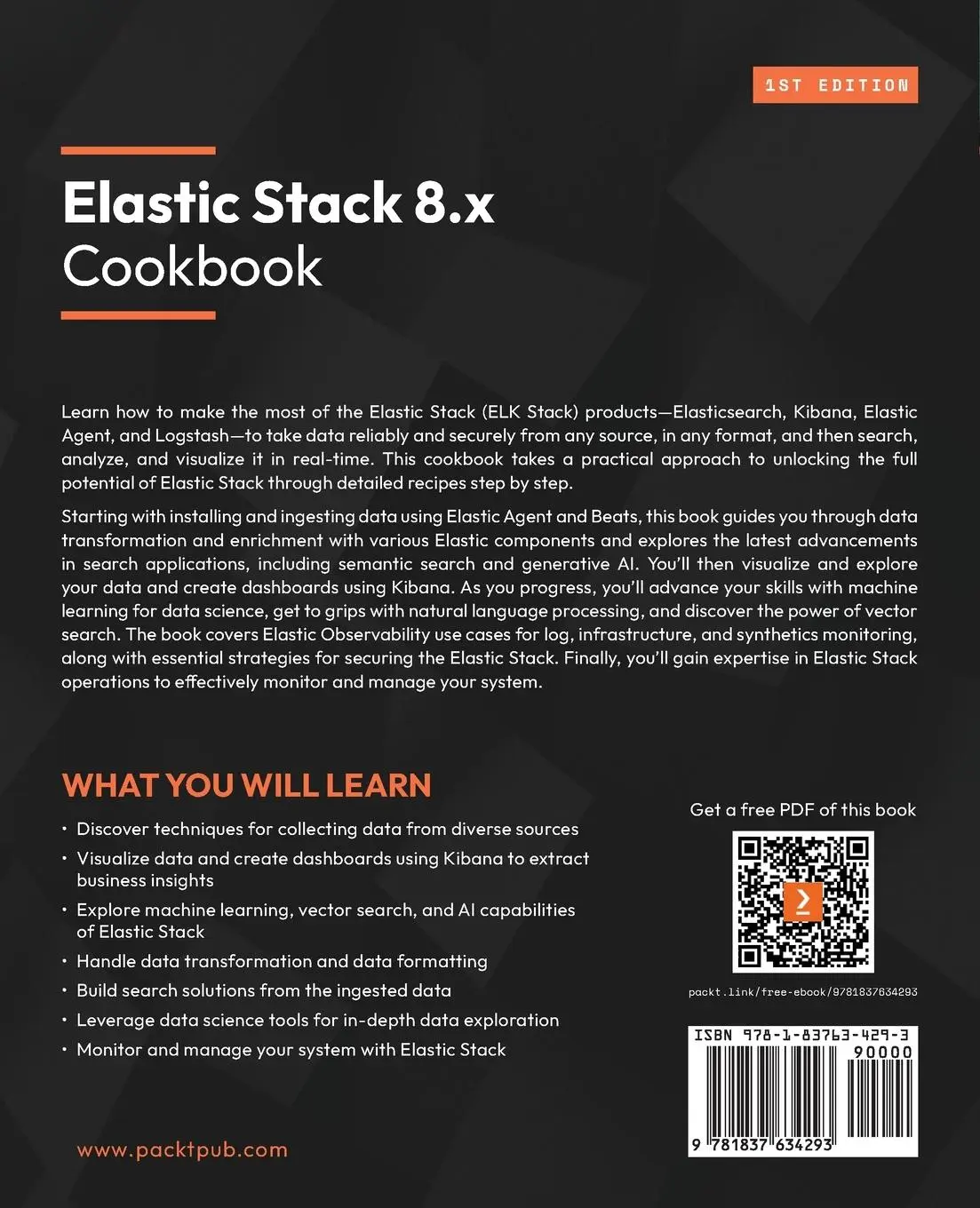 Rückseite: 9781837634293 | Elastic Stack 8.x Cookbook | Huage Chen (u. a.) | Taschenbuch | 2024