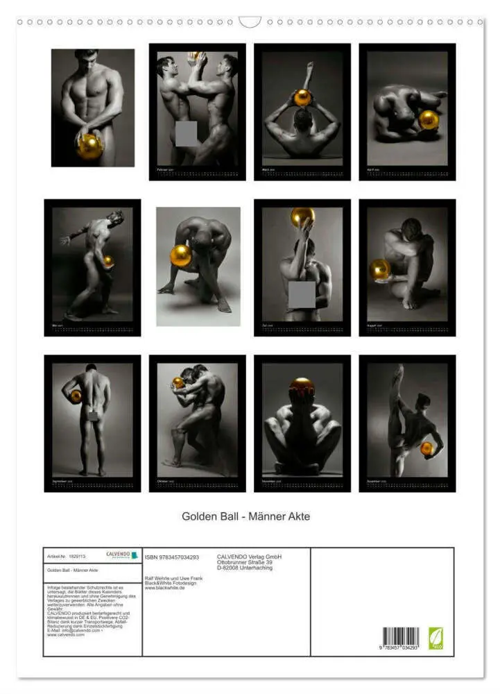 Bild: 9783457034293 | Golden Ball - Männer Akte (Wandkalender 2025 DIN A2 hoch), CALVENDO...