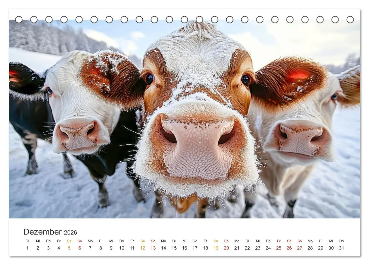 Bild: 9783457274293 | Glückliche Bergkühe - Leben auf der Alm (Tischkalender 2026 DIN A5...