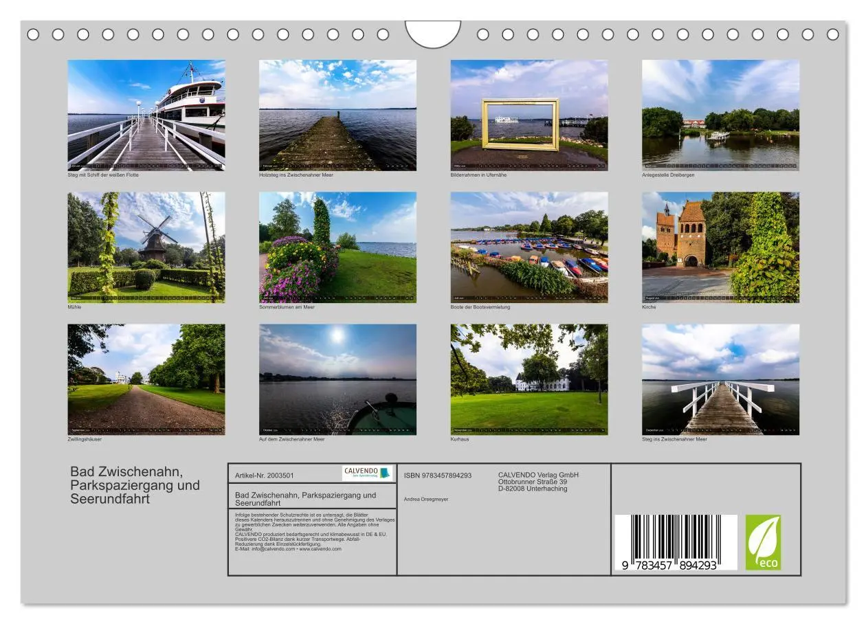 Bild: 9783457894293 | Bad Zwischenahn, Parkspaziergang und Seerundfahrt (Wandkalender...