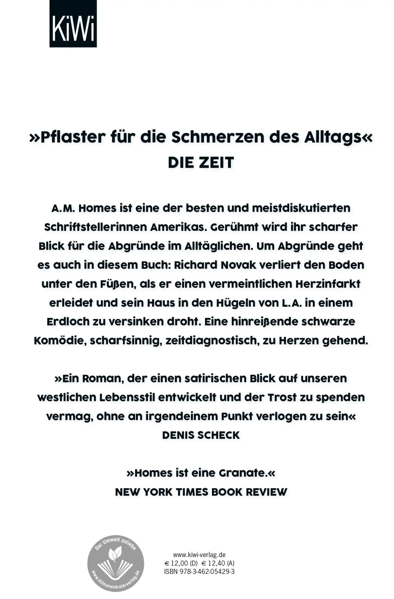 Rückseite: 9783462054293 | Dieses Buch wird Ihr Leben retten | A. M. Homes | Taschenbuch | 448 S.