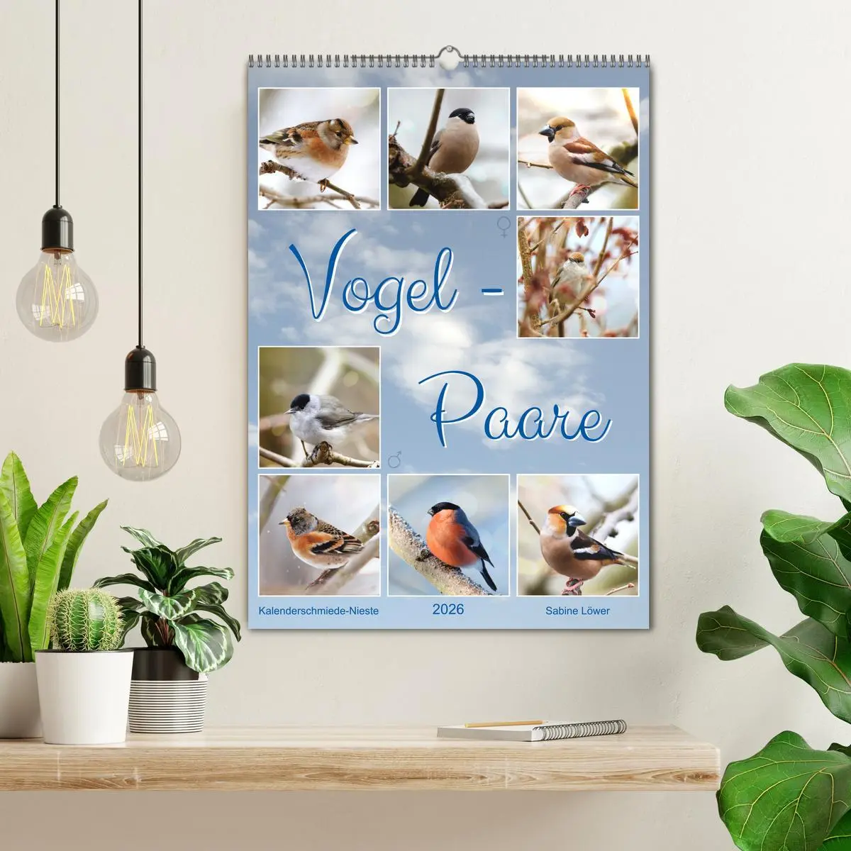 Bild: 9783516364293 | Vogel-Paare (Wandkalender 2026 DIN A2 hoch), CALVENDO Monatskalender