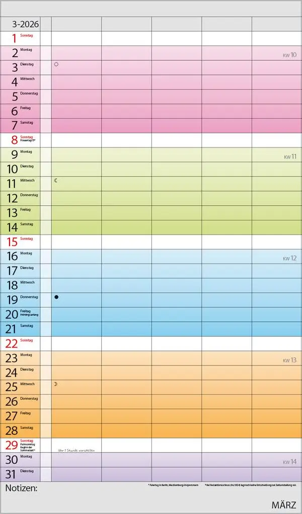 Bild: 9783731884293 | Familienplaner Farbenspiel 2026 | Verlag Korsch | Kalender | 14 S.