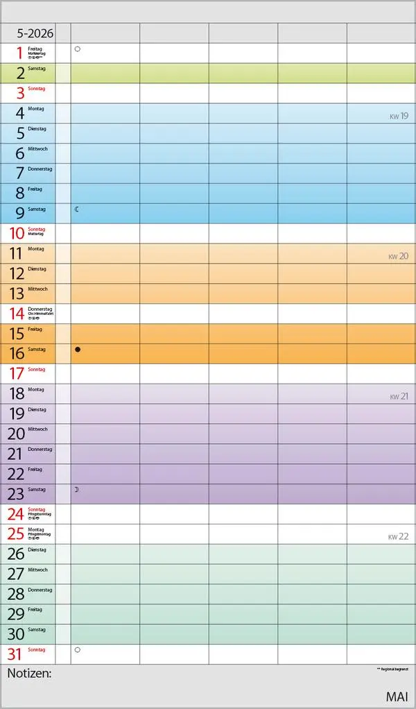 Bild: 9783731884293 | Familienplaner Farbenspiel 2026 | Verlag Korsch | Kalender | 14 S.