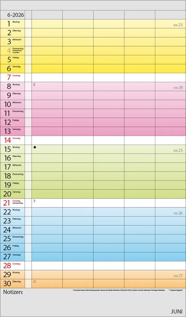 Bild: 9783731884293 | Familienplaner Farbenspiel 2026 | Verlag Korsch | Kalender | 14 S.