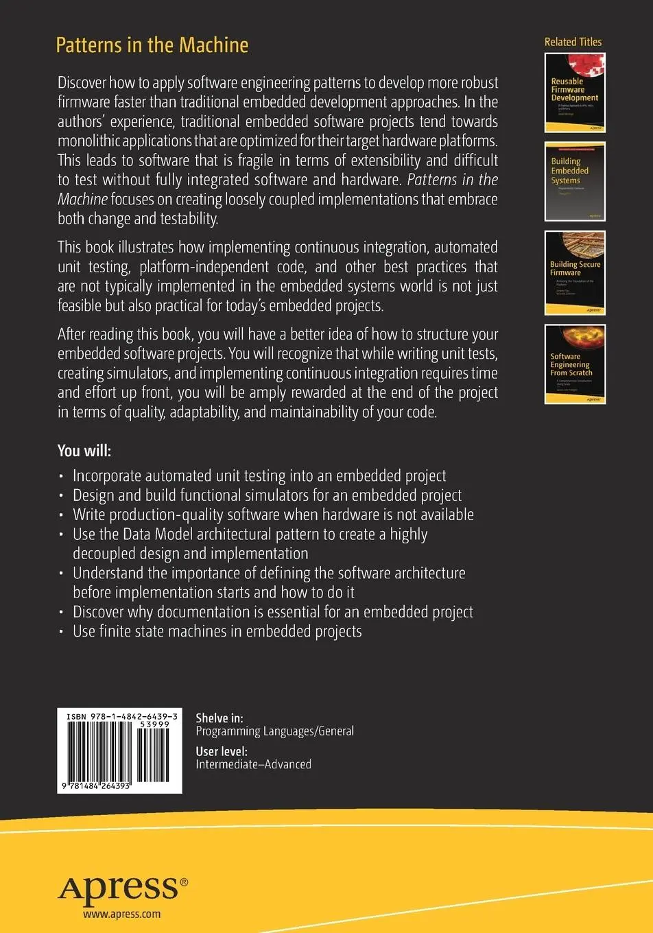 Rückseite: 9781484264393 | Patterns in the Machine | Wayne T. Taylor (u. a.) | Taschenbuch | xix