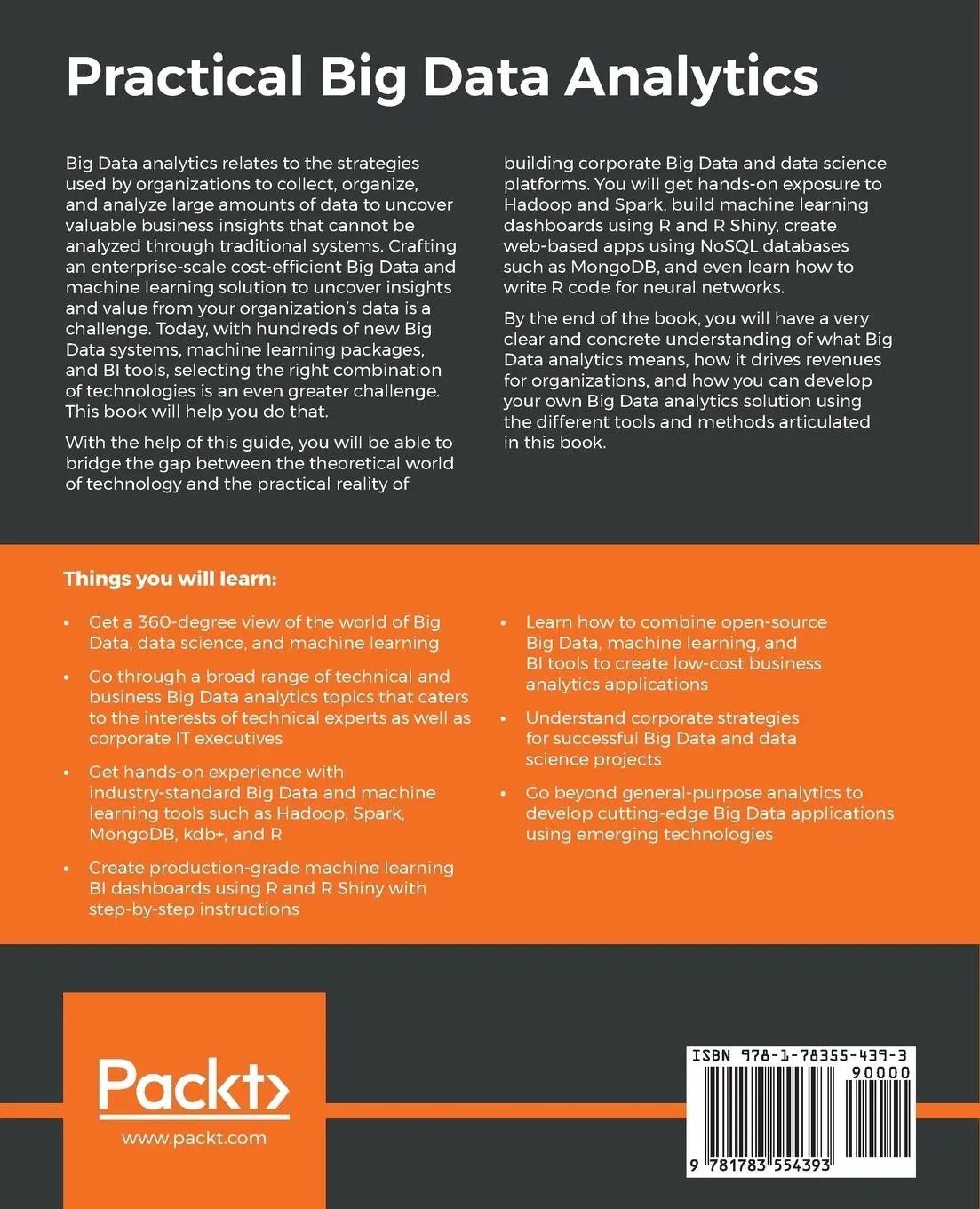 Rückseite: 9781783554393 | Practical Big Data Analytics | Nataraj Dasgupta | Taschenbuch | 2018