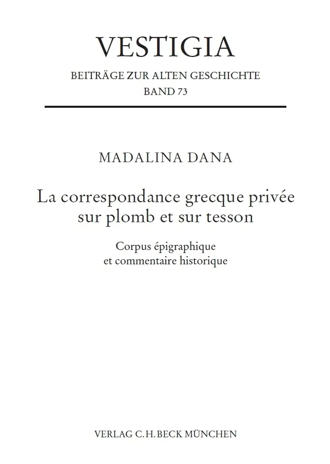 Cover: 9783406774393 | La correspondance grecque privée sur plomb et sur tesson | Dana | Buch