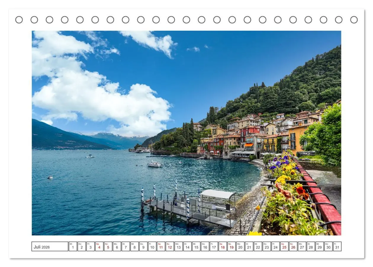 Bild: 9783457334393 | Traumziele am Comer See (Tischkalender 2026 DIN A5 quer), CALVENDO...