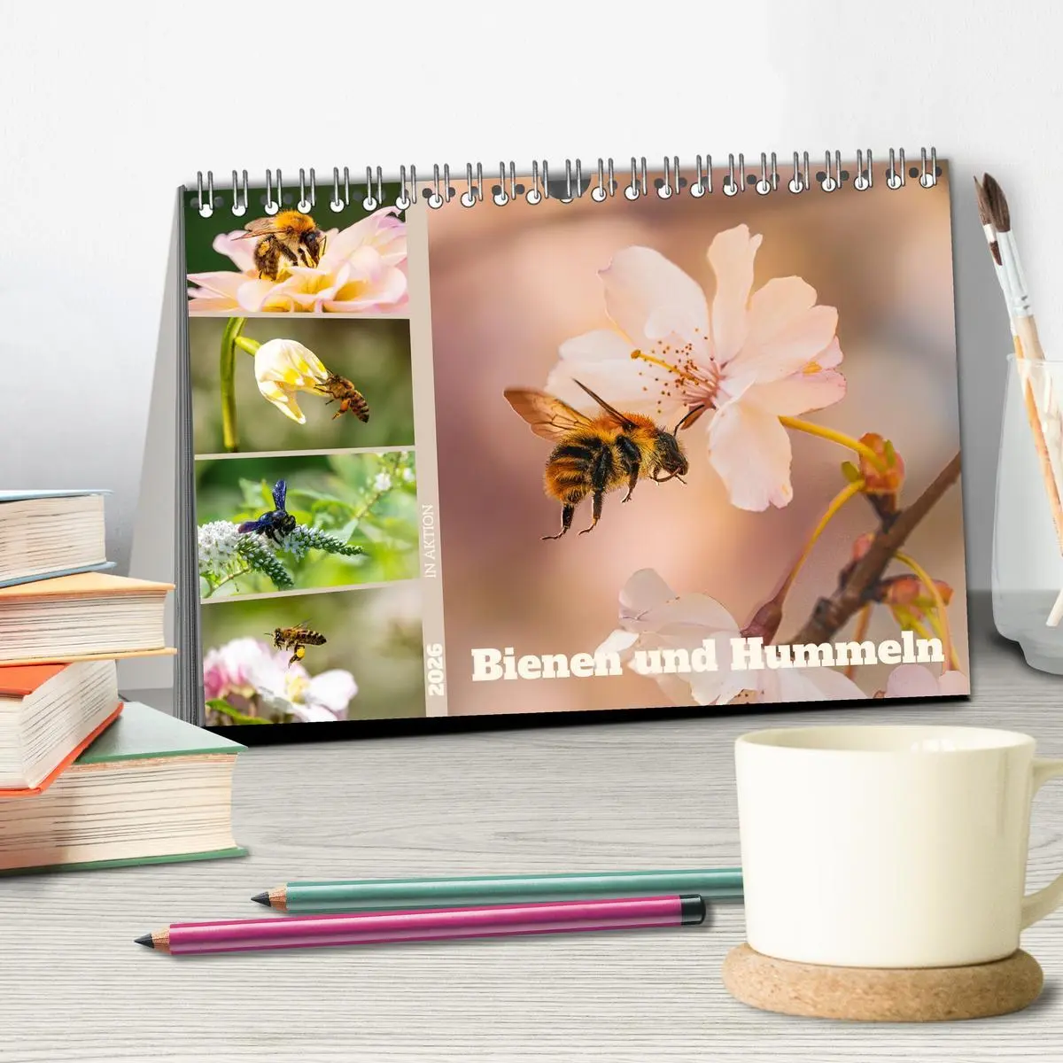 Bild: 9783457714393 | Bienen und Hummeln in Aktion (Tischkalender 2026 DIN A5 quer),...