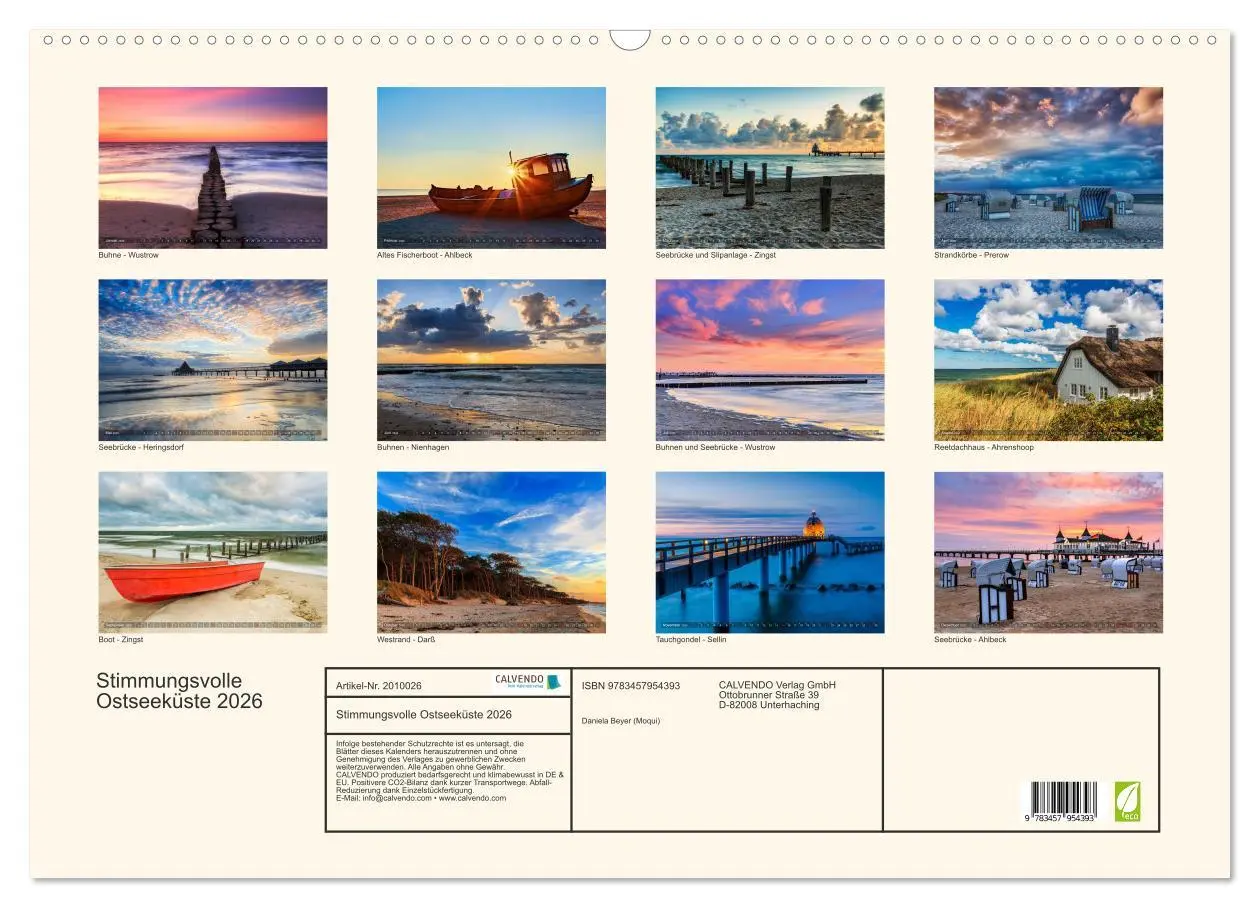 Bild: 9783457954393 | Stimmungsvolle Ostseeküste 2026 (Wandkalender 2026 DIN A2 quer),...