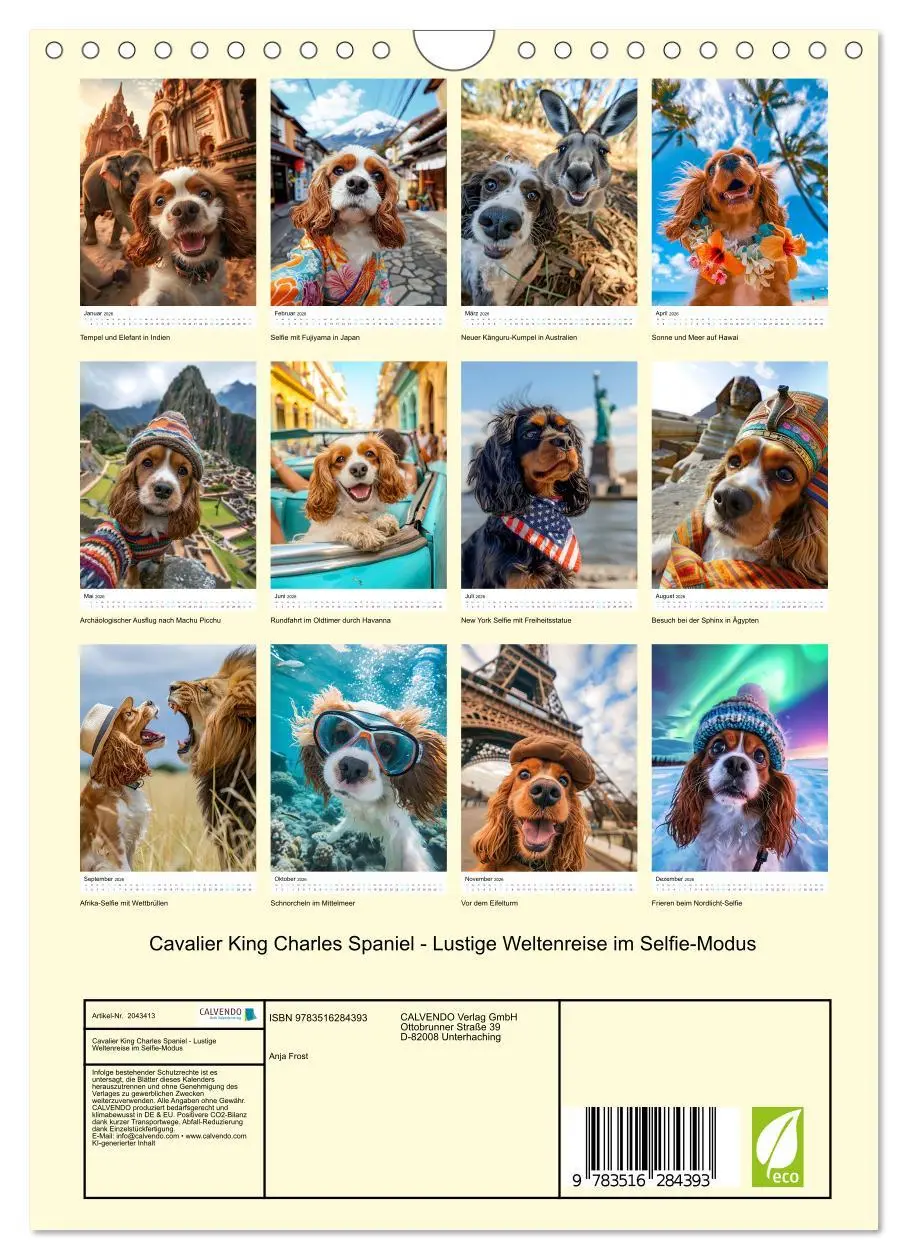 Bild: 9783516284393 | Cavalier King Charles Spaniel - Lustige Weltenreise im Selfie-Modus...