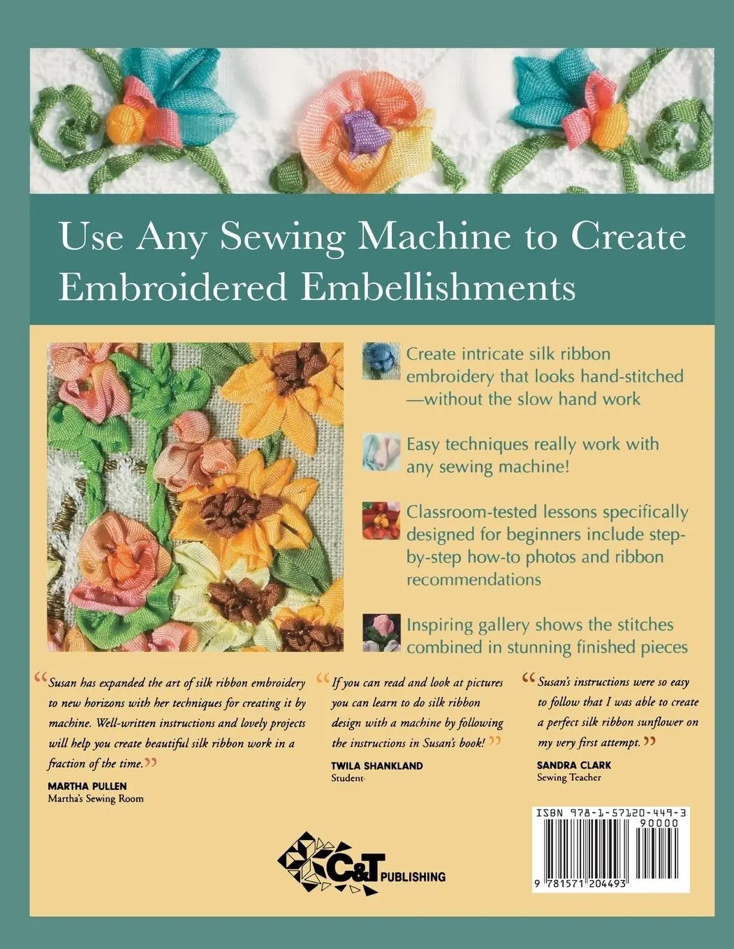 Rückseite: 9781571204493 | Simple Silk Ribbon Embroidery by Machine | Susan Schrempf | Buch