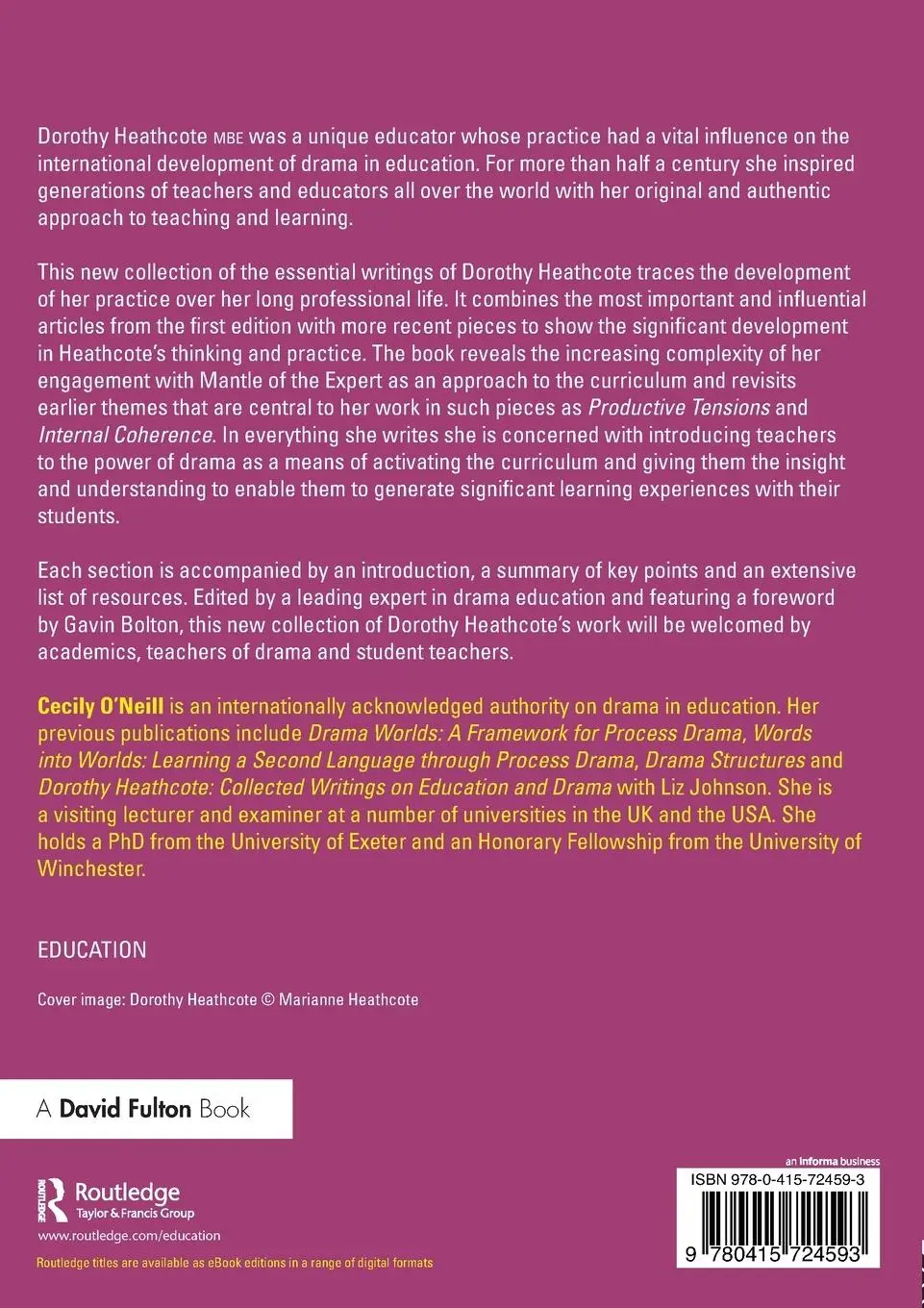Rückseite: 9780415724593 | Dorothy Heathcote on Education and Drama | Essential writings | Buch