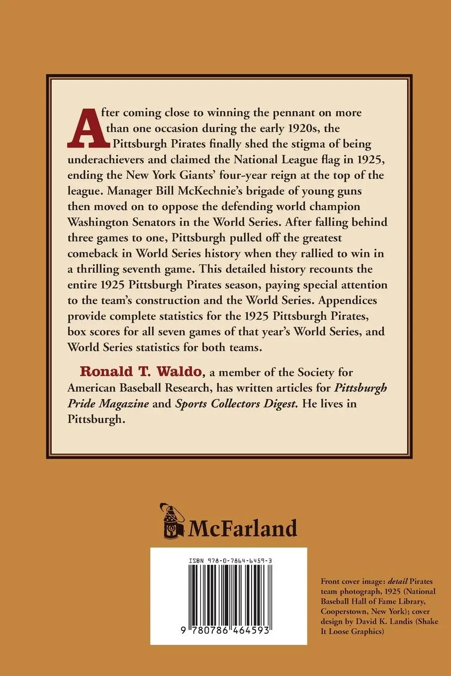 Rückseite: 9780786464593 | The Battling Bucs of 1925 | Ronald T. Waldo | Taschenbuch | Englisch