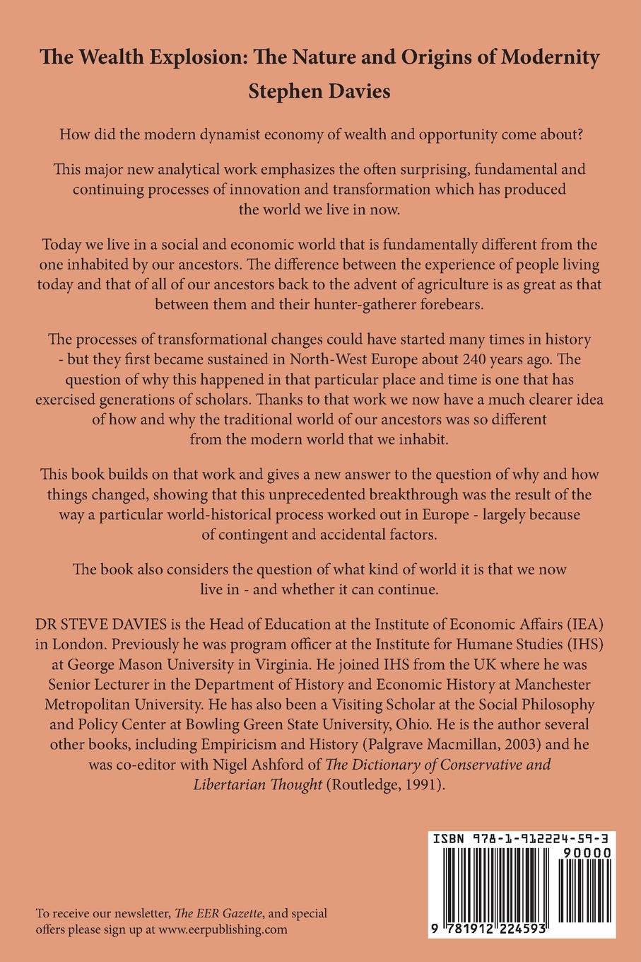 Rückseite: 9781912224593 | The Wealth Explosion | The Nature and Origins of Modernity | Davies