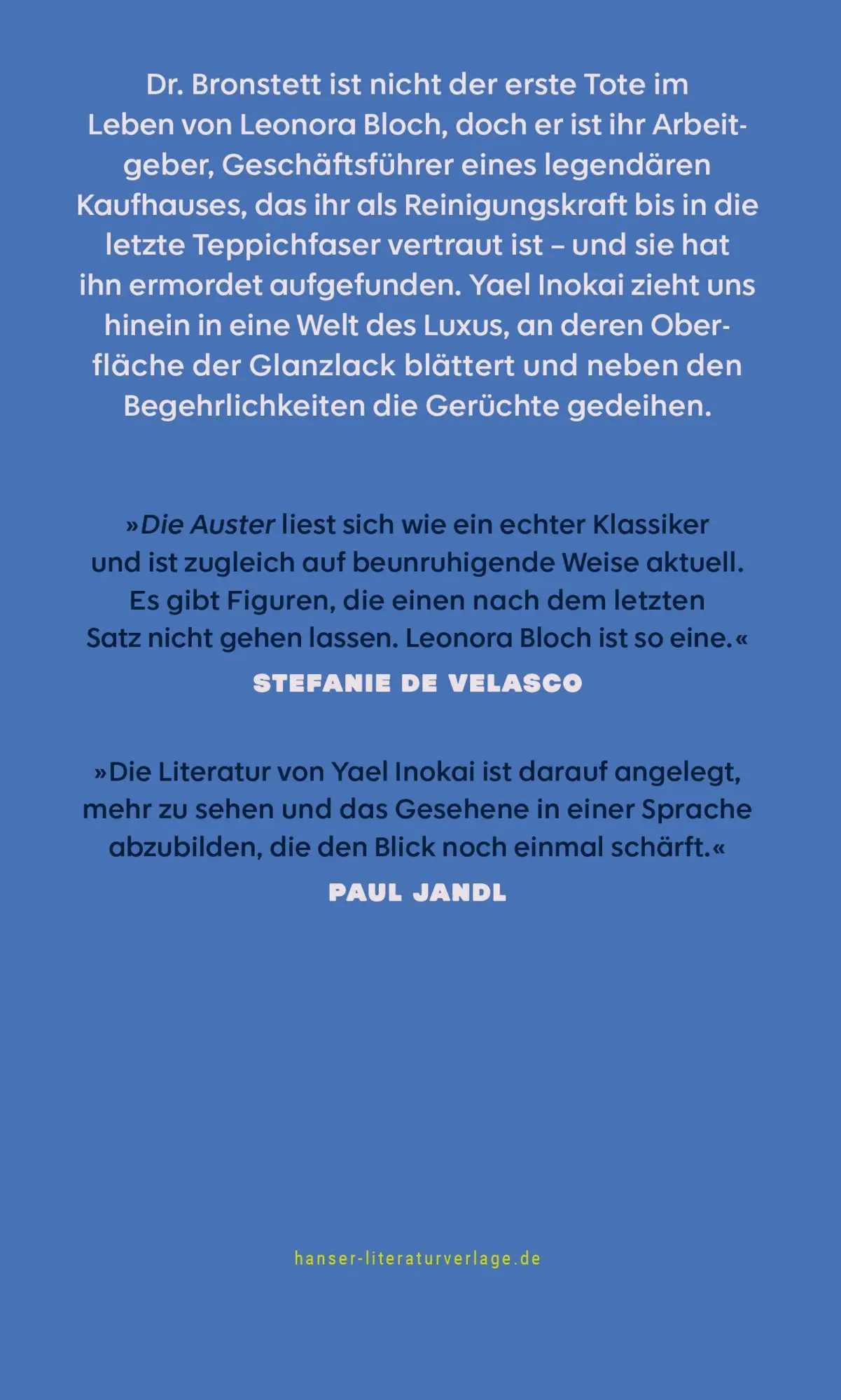Bild: 9783446284593 | Die Auster | Roman | Yael Inokai | Buch | 224 S. | Deutsch | 2026