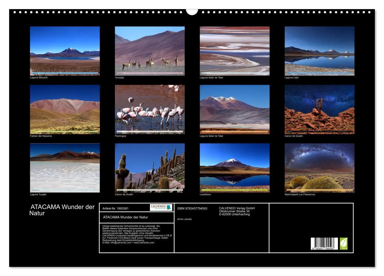 Bild: 9783457794593 | ATACAMA Wunder der Natur (Wandkalender 2026 DIN A2 quer), CALVENDO...