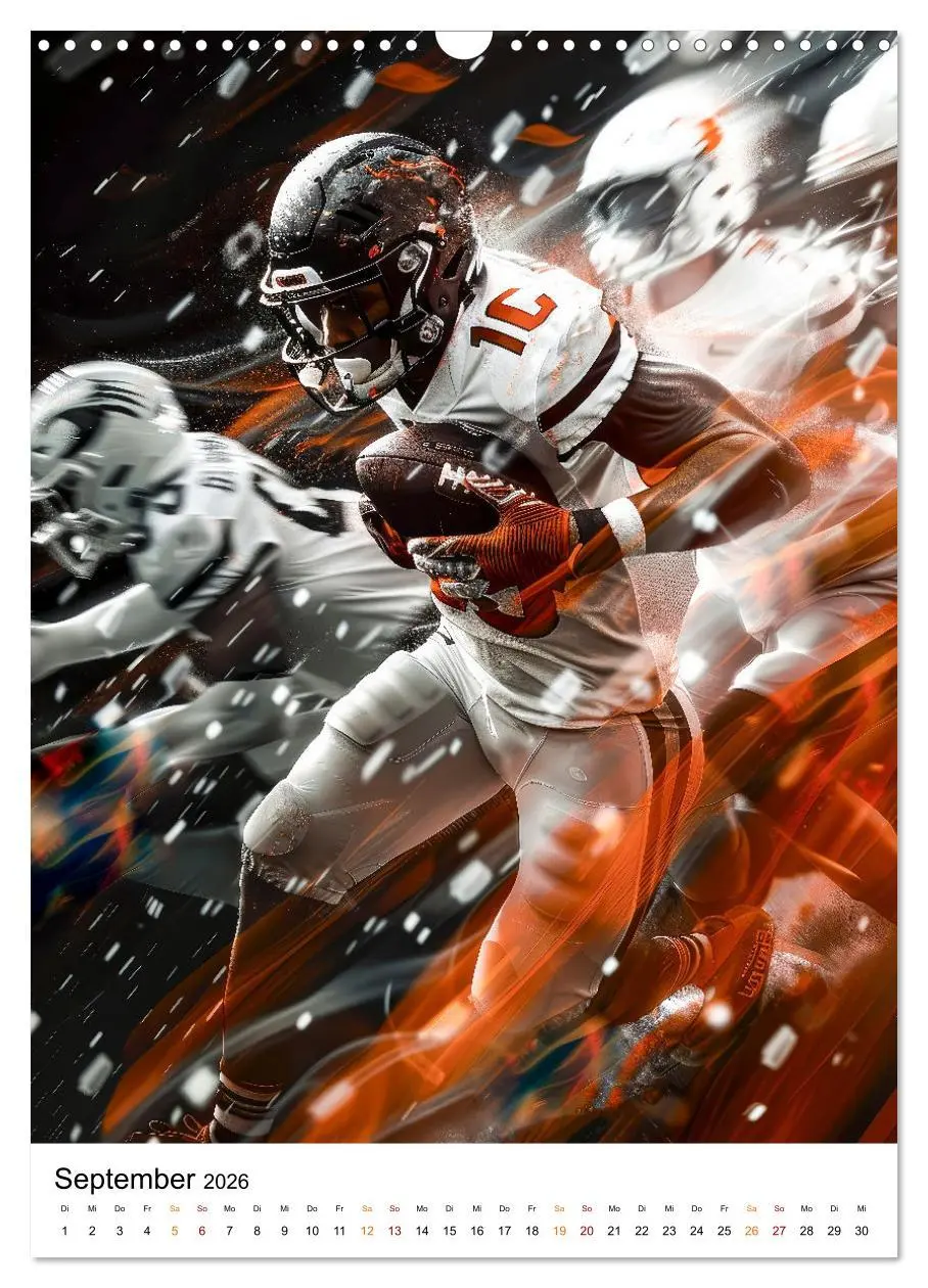 Bild: 9783516264593 | American Football - coole Männer (Wandkalender 2026 DIN A3 hoch),...