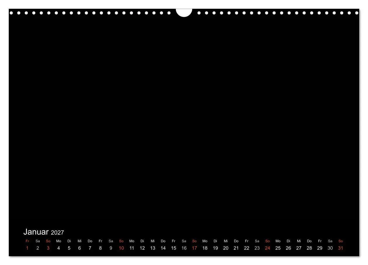 Bild: 9783594244593 | Bastelkalender - Schwarz (Wandkalender 2027 DIN A3 quer), CALVENDO...