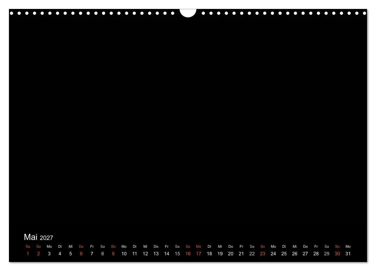 Bild: 9783594244593 | Bastelkalender - Schwarz (Wandkalender 2027 DIN A3 quer), CALVENDO...
