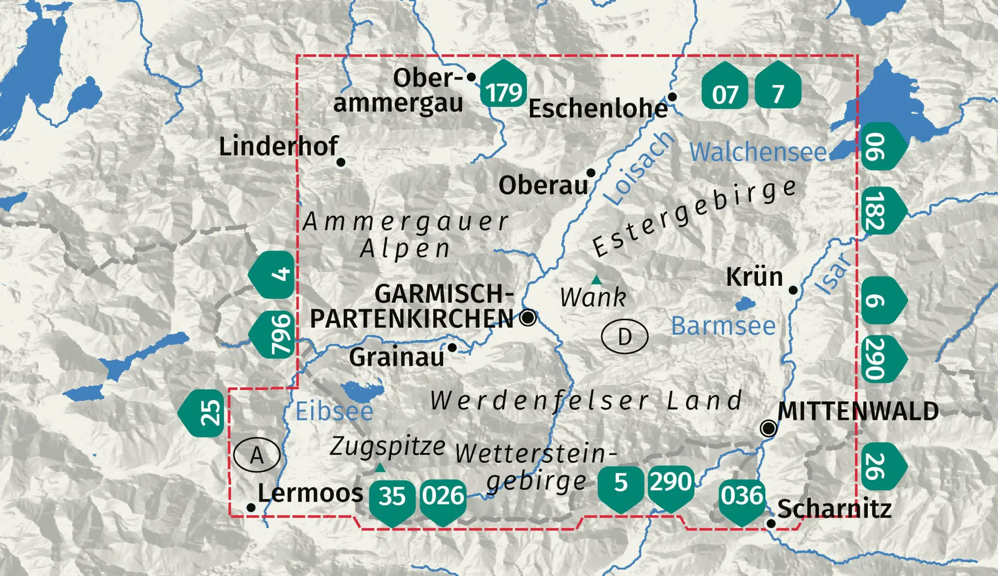 Bild: 9783991544593 | KOMPASS Wanderkarte 790 Garmisch-Partenkirchen, Mittenwald 1:35.000