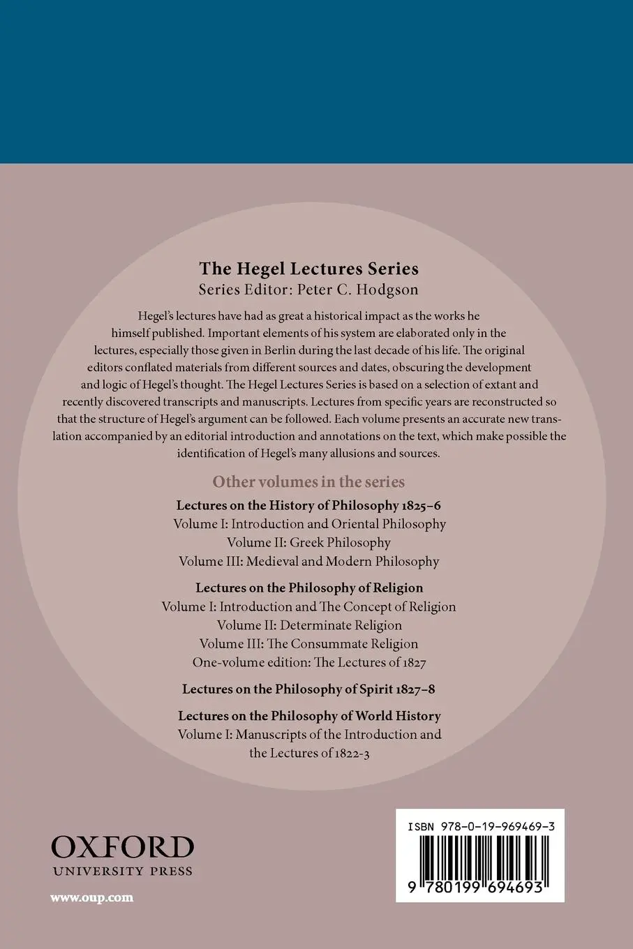 Rückseite: 9780199694693 | Hegel | Lectures on the Proofs of the Existence of God | Hegel (u. a.)