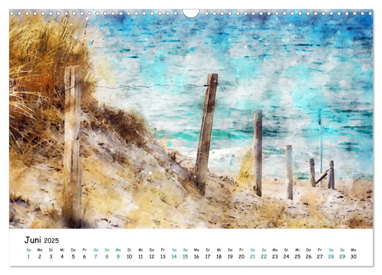 Bild: 9783435144693 | Aquarell Illustrationen vom Darß (Wandkalender 2025 DIN A3 quer),...