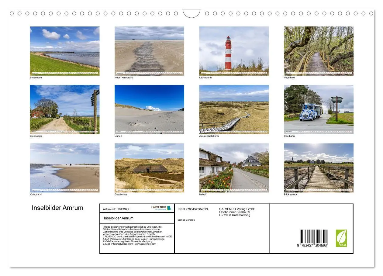 Bild: 9783457304693 | Inselbilder Amrum (Wandkalender 2026 DIN A3 quer), CALVENDO...
