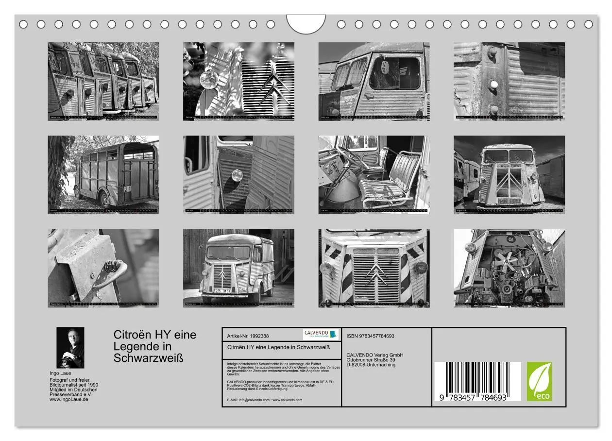Bild: 9783457784693 | Citroën HY eine Legende in Schwarzweiß (Wandkalender 2026 DIN A4...