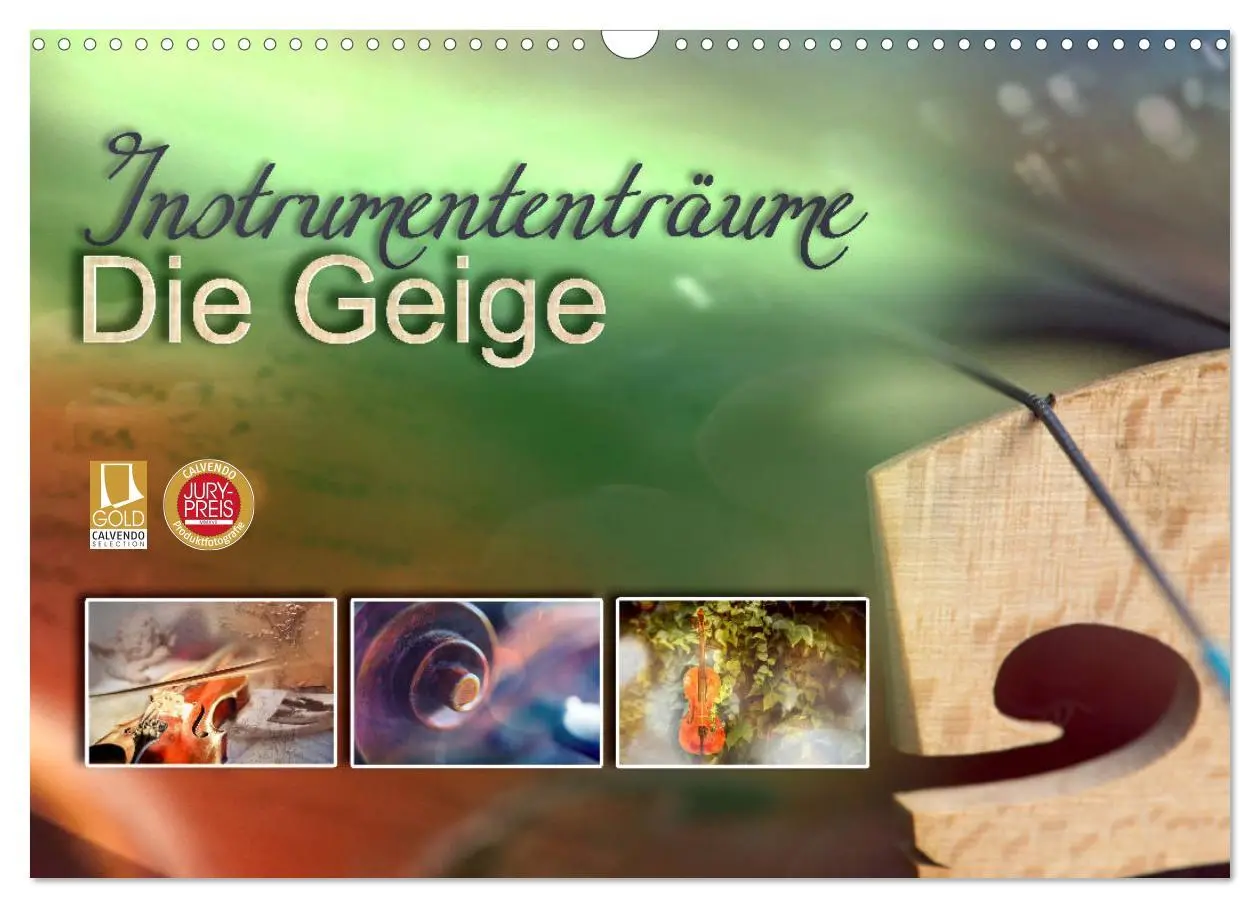 Cover: 9783457854693 | Instrumententräume - Die Geige (Wandkalender 2026 DIN A3 quer),...