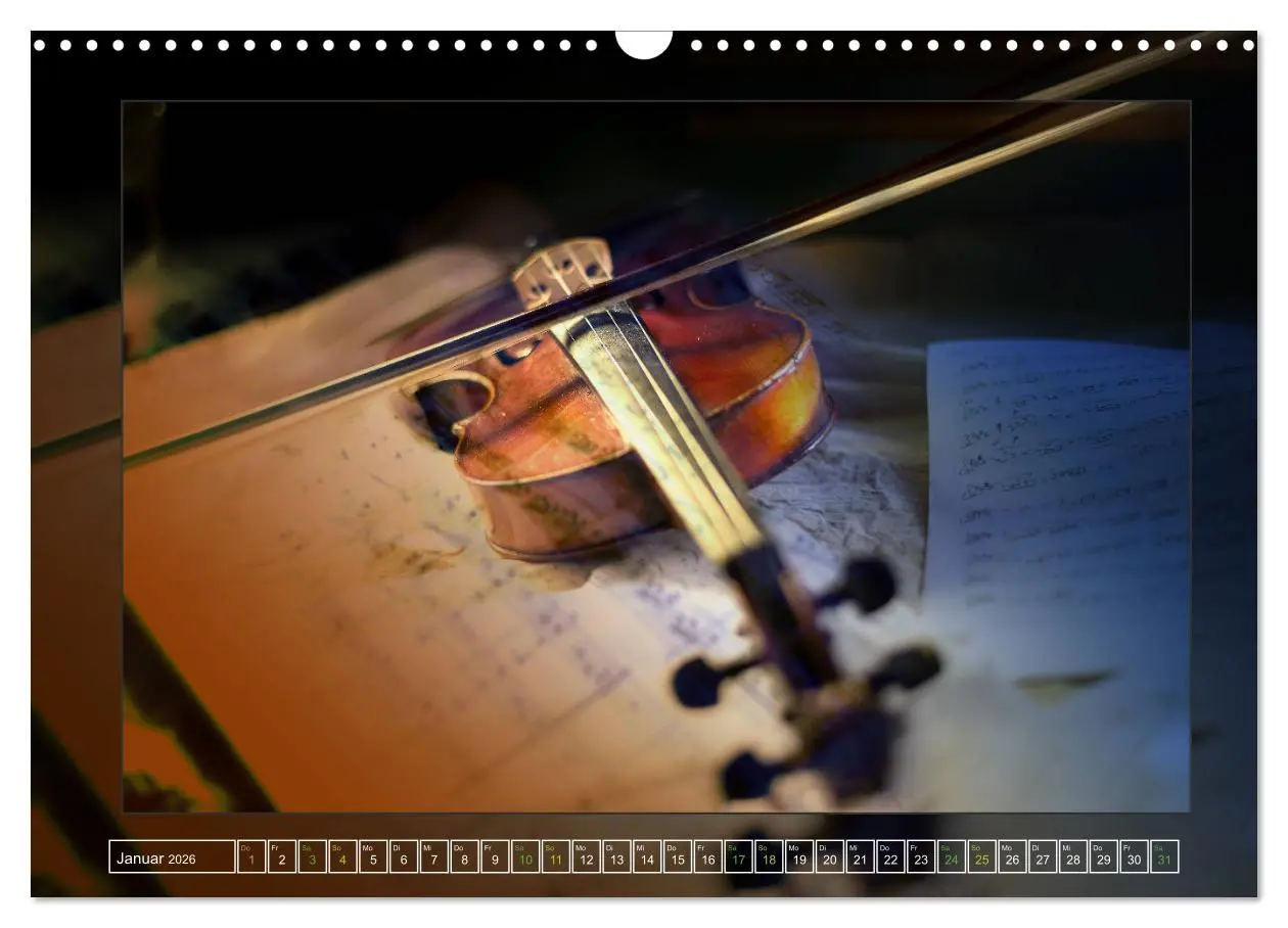 Bild: 9783457854693 | Instrumententräume - Die Geige (Wandkalender 2026 DIN A3 quer),...
