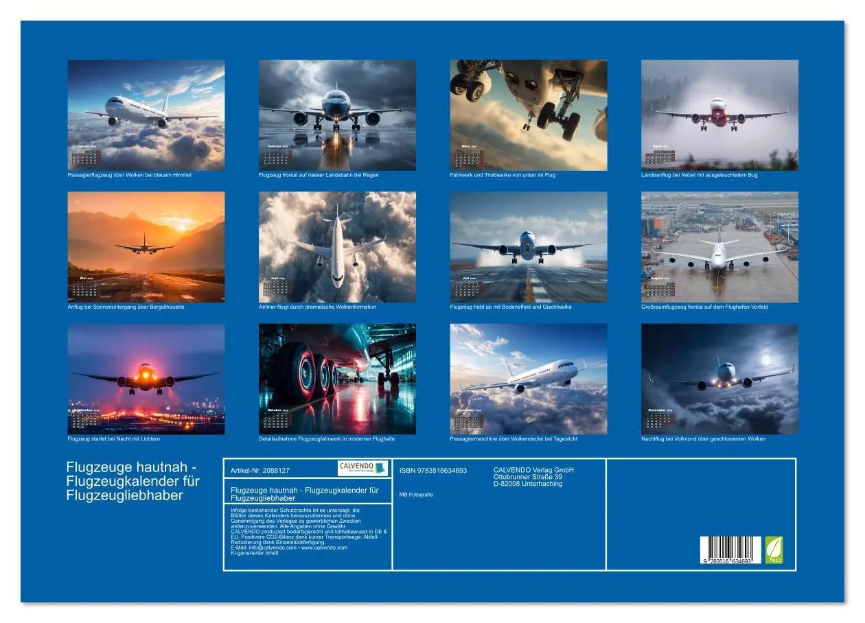 Bild: 9783516634693 | Flugzeuge hautnah - Flugzeugkalender für Flugzeugliebhaber...