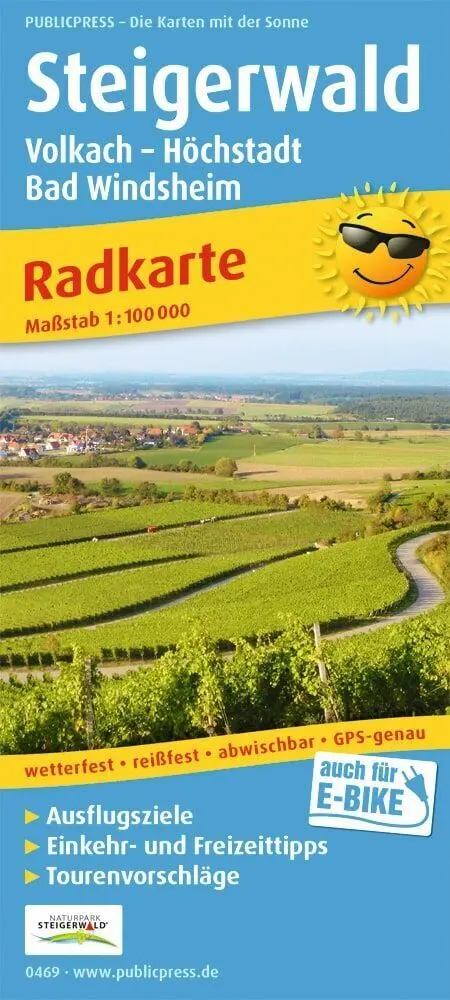 Cover: 9783747304693 | Steigerwald, Volkach - Höchstadt, Bad Windsheim 1:100 000 | Radkarte
