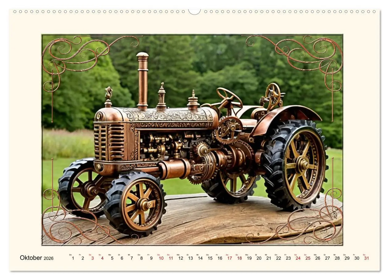 Bild: 9783457394793 | Steampunk Traktoren (Wandkalender 2026 DIN A2 quer), CALVENDO...