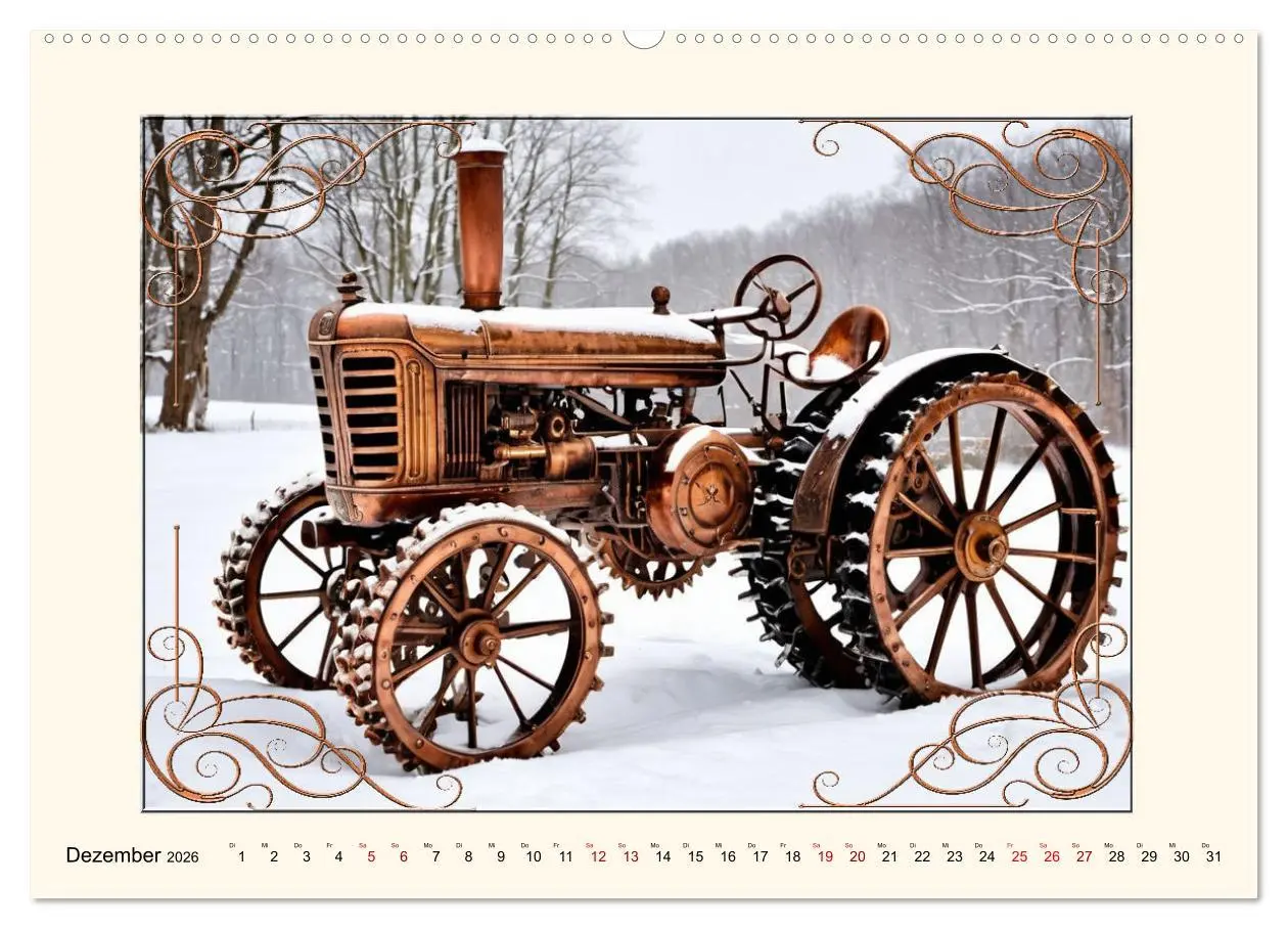 Bild: 9783457394793 | Steampunk Traktoren (Wandkalender 2026 DIN A2 quer), CALVENDO...