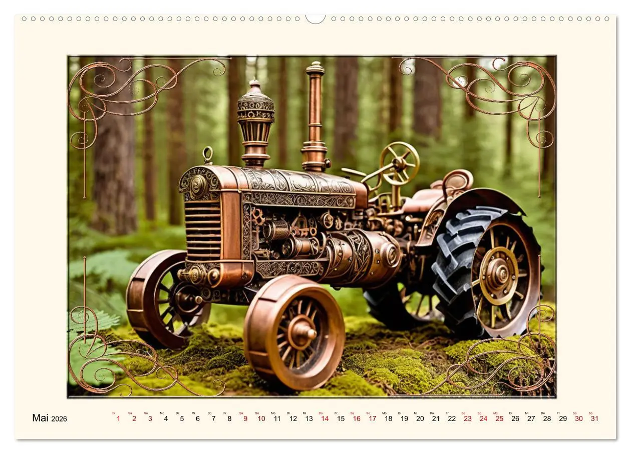 Bild: 9783457394793 | Steampunk Traktoren (Wandkalender 2026 DIN A2 quer), CALVENDO...