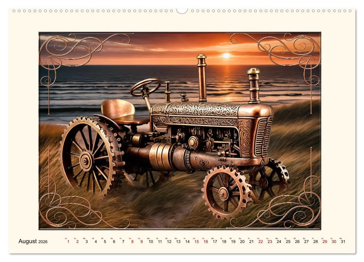 Bild: 9783457394793 | Steampunk Traktoren (Wandkalender 2026 DIN A2 quer), CALVENDO...